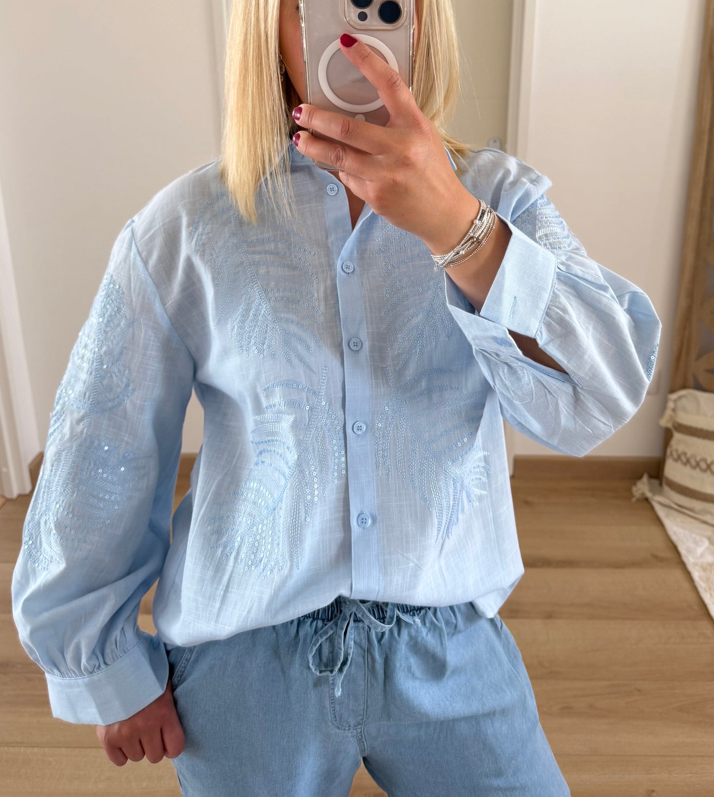 Chemise avec sequins