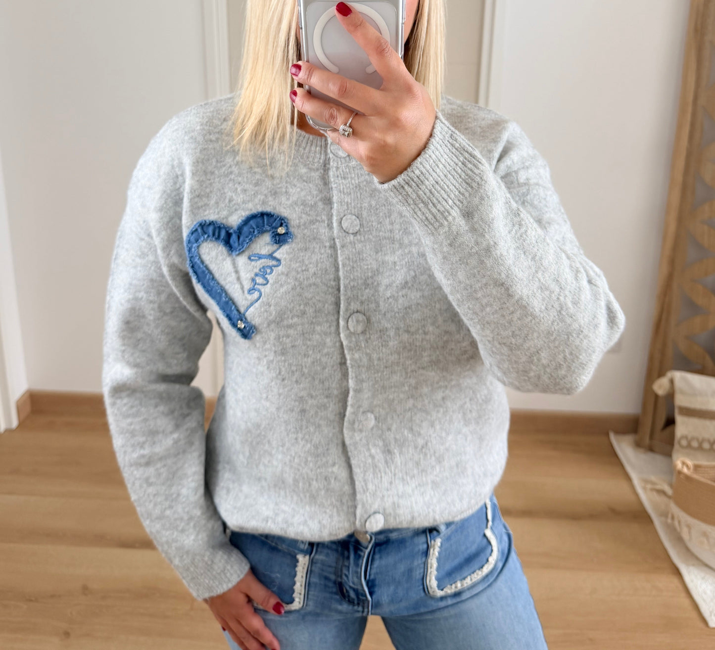 Gilet Gris Coeur