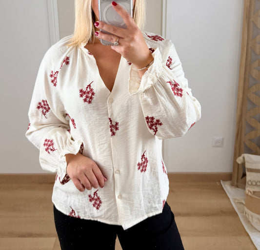 Chemisier avec broderie