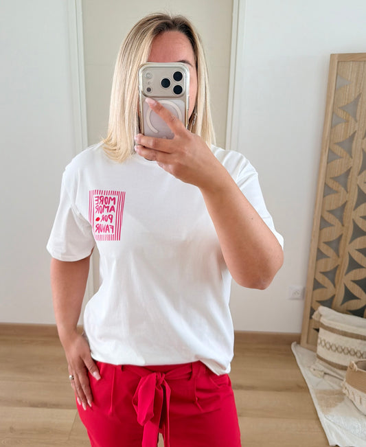 T-shirt Blanc More amor