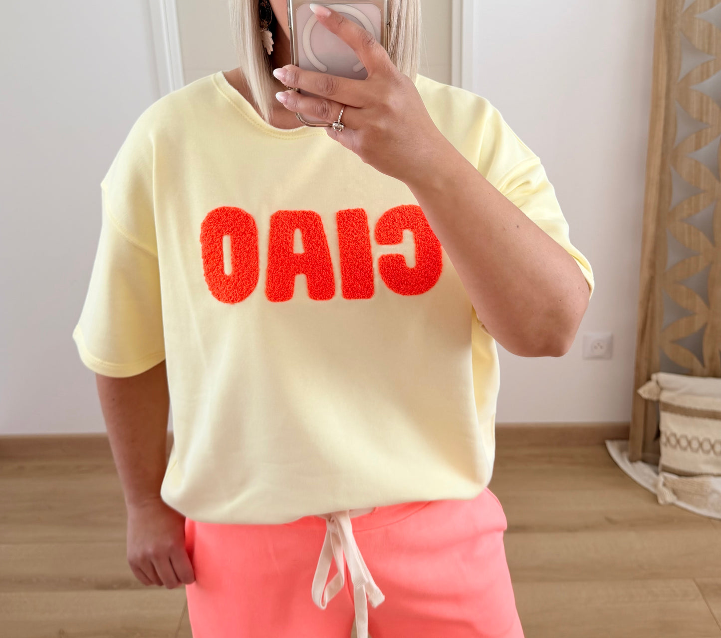 T-shirt Sweat Iconic Jaune
